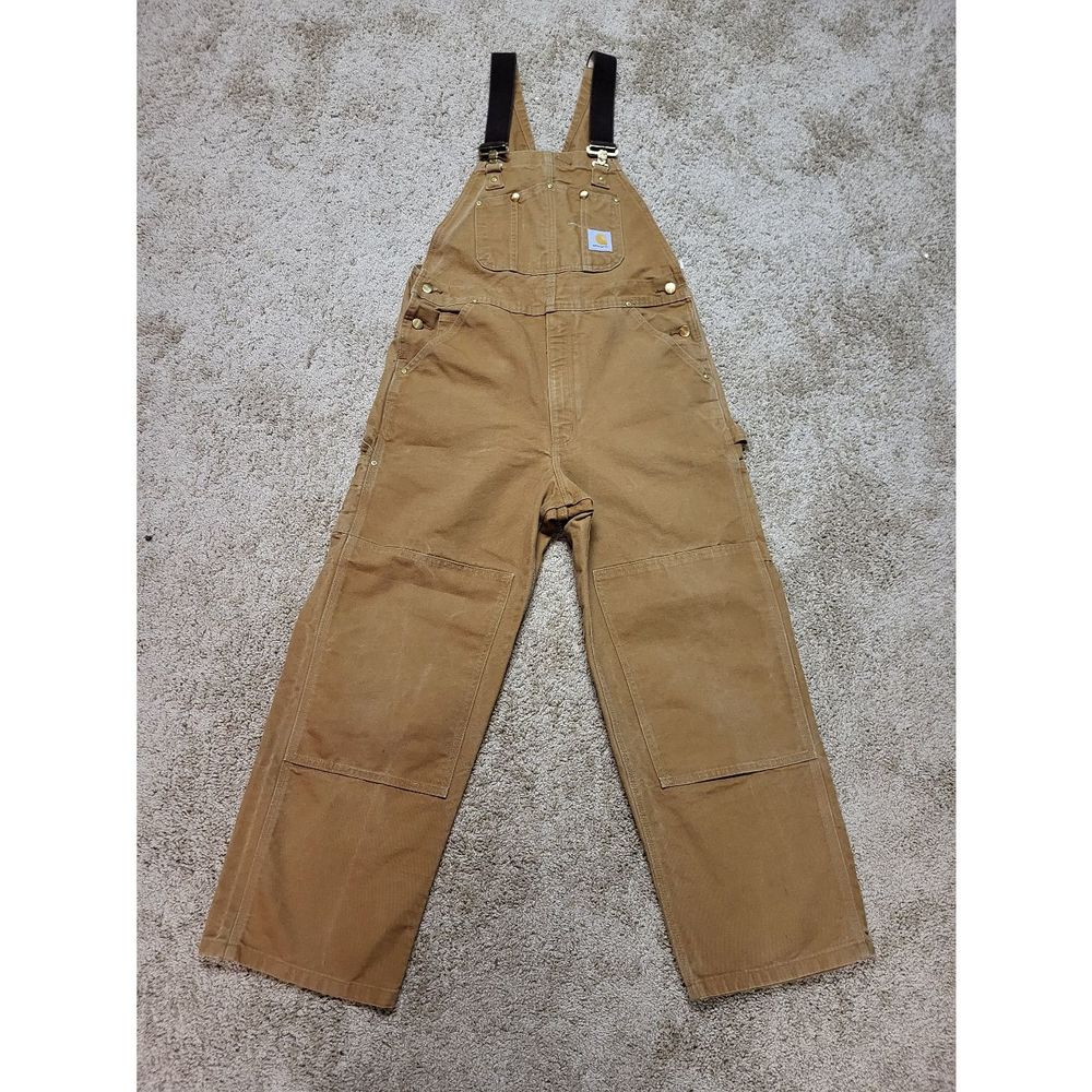 Vtg 00s Carhartt Double Knee Overalls Size 36 Used